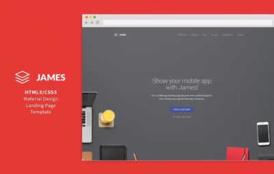 James Mobile App Landing Page