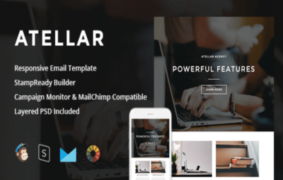 Atellar – Responsive Email template