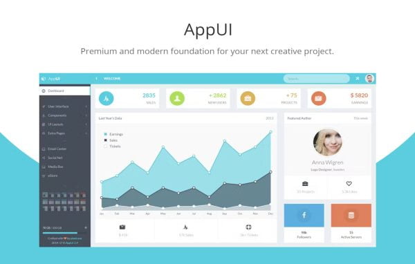 AppUI Bootstrap Template