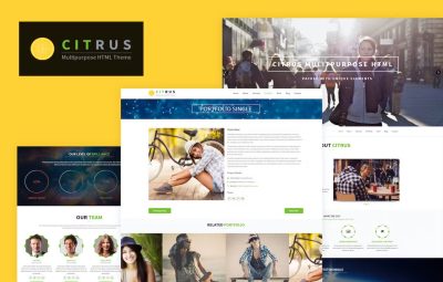 Citrus One Page Portfoilo Template