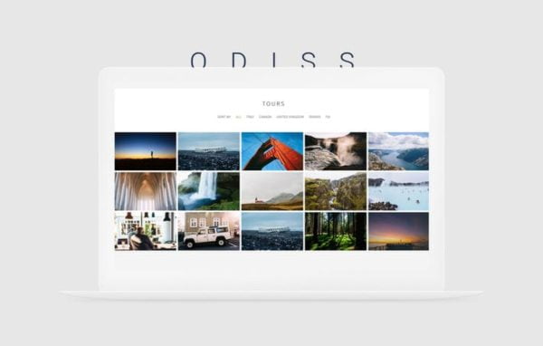 Odiss Travel Landing Page