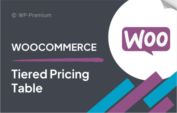 Tiered Pricing Table For WooCommerce