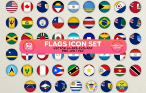 Americas Circled Flags Collection