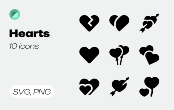 Basicons Solid Hearts