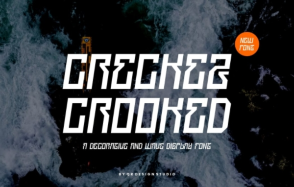 Creckez Crooked Greek Wave Font