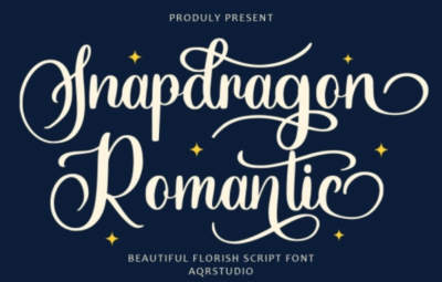 Snapdragon Romantic – Florish Script Font