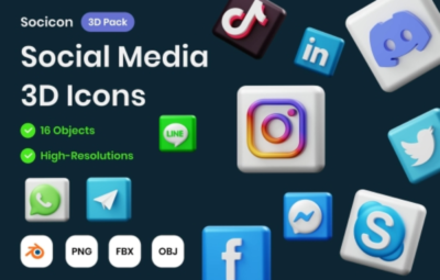 Social Media 3D Illustration