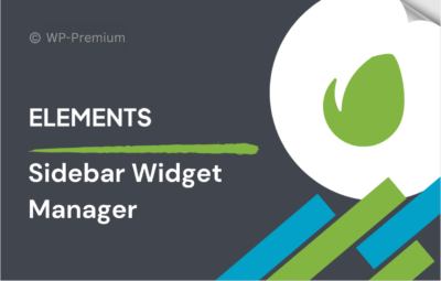 Sidebar Widget Manager