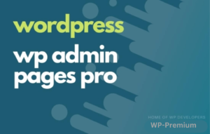 WP Admin Pages