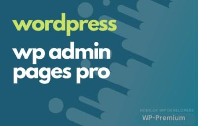 WP Admin Pages