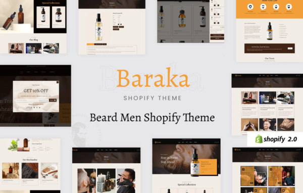 Baraka – Beard Oil, Beauty Cosmetic Store Shopify