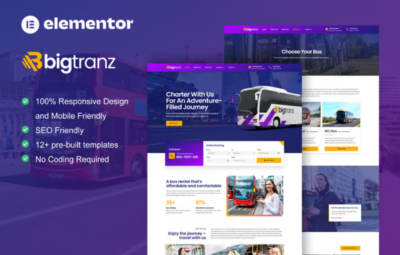 BigTranz – Bus Charter Service & Rental Elementor Template Kit