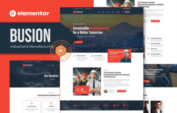 Busion – Industrial & Manufacturing Elementor Pro Template KIt