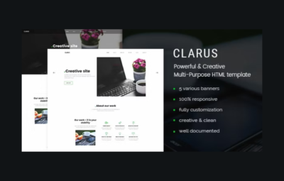 Clarus – Mobirise HTML Site Builder