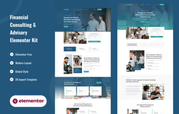 Covad – Financial Consulting & Advisory Services Elementor Template Kit