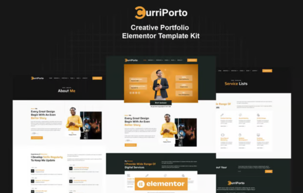 Curriporto – Creative Portfolio Elementor Pro Template Kit