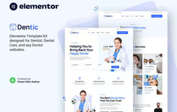 Dentic – Dentist & Dental Clinic Elementor Template Kit