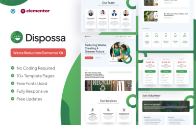 Dispossa – Waste Reduction Elementor Pro Template Kit