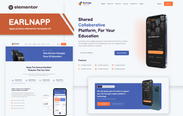 Earlnapp – Shared Collaborative Education Platform Template Kits