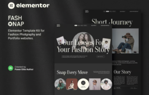 Fashnap – Fashion Photography & Portfolio Elementor Template Kit