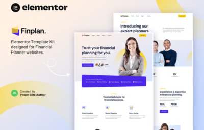 Finplan – Financial Planner & Advisor Elementor Template Kit