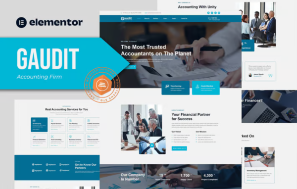 Gaudit – Accounting Firm Elementor Template Kit