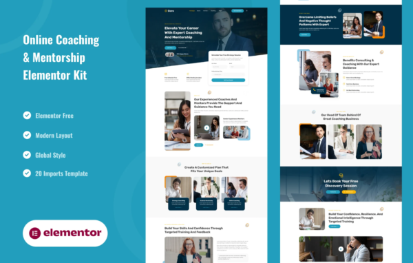 Goro – Online Coaching & Mentorship Elementor Template Kit