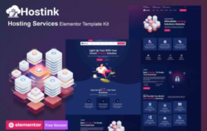 Hostink – Hosting Services Elementor Template Kit