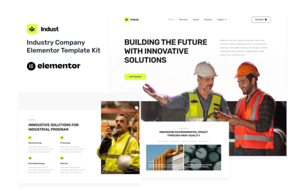 Indust – Industry & Factory Elementor Template Kit