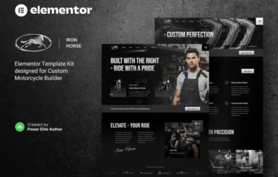 Iron Horse – Custom Motorcycle Builder Elementor Template Kit