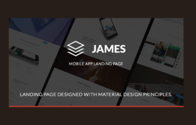 James – Material Design Mobile App Landing Page