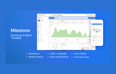 Milestone – Bootstrap 4 Admin Template