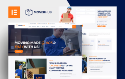 Moverhub – Moving Company Elementor Template Kit