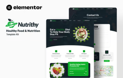 Nutrithy – Healthy Food & Nutrition Elementor Template Kit