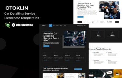 Otoklin – Car Detailing Service Elementor Template Kit