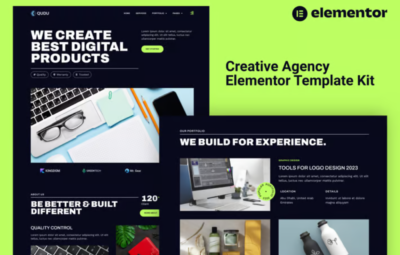 Qudu – Creative Agency Elementor Pro Template Kit