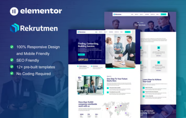 Rekrutmen – Human Resource & Recruitment Agency Elementor Template Kit