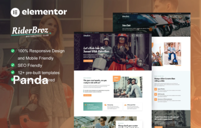 RiderBroz – Motorcycle Club Elementor Template Kit