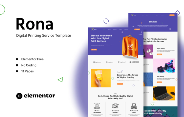 Rona – Digital Printing Service Template Kit