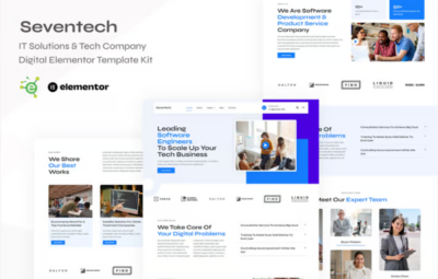 Seventech – IT Solutions and Tech Company Digital Elementor Template Ki