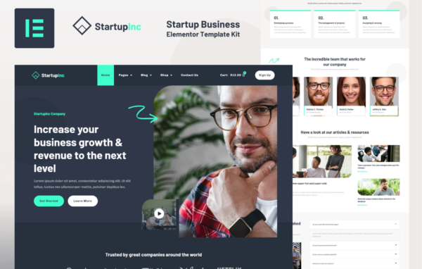 StartupInc – Startup Business Elementor Pro Template Ki