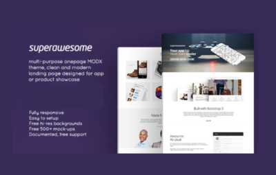 Superawesome – Creative Multi-Purpose Landing Page