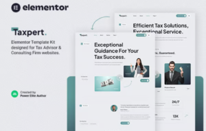 Taxpert – Tax Advisor & Consulting Elementor Template Kit