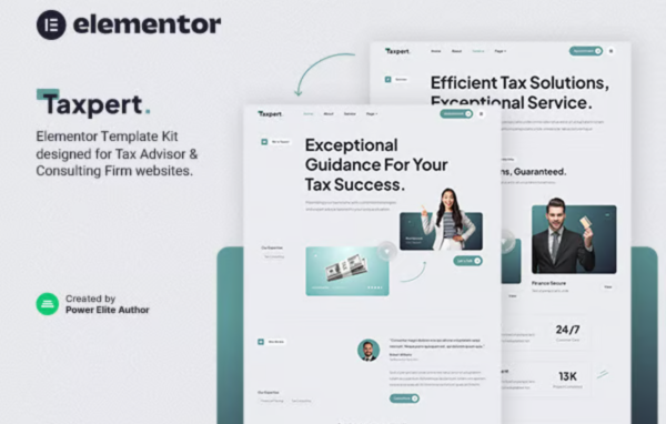 Taxpert – Tax Advisor & Consulting Elementor Template Kit