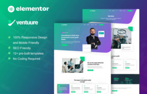 Ventuure – Business Consulting & Investment Elementor Template Kit