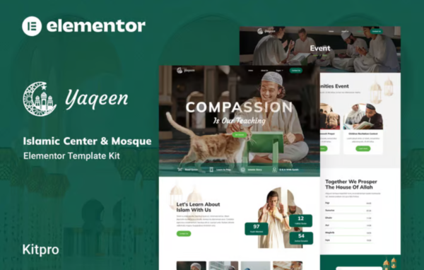 Yaqeen – Islamic Center and Mosque Elementor Template Kit