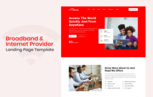 Broadband Internet Provider Landing Page Template