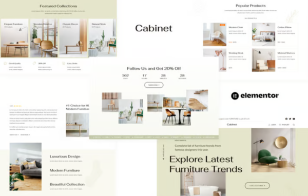 Cabinet – Furniture Store Elementor Template Kit