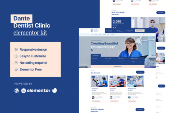 Dante – Dentist & Dental Clinic Elementor Template Kit