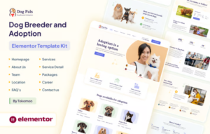 Dog Pals – Dog Breeder & Adoption Elementor Template Kit